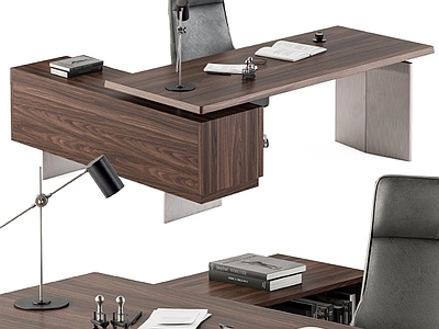 中古复古办公桌椅 办公桌椅 皮革办公椅 造型办公桌