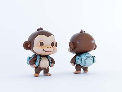 现代雕塑摆件 猴子雕塑摆件 玩具手办 室内摆件 动物雕塑 猴子雕塑