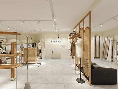复古中古服装店 服装店男女装 童装鞋包饰品 门头橱窗货架设计 展厅侘寂风婚纱店 拍照打卡直播