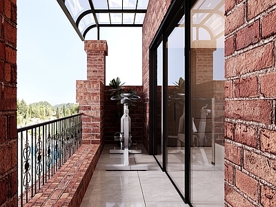 现代阳台 生活阳台 休闲阳台