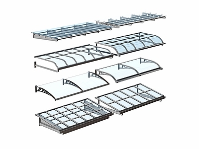 现代遮阳伞 现代雨棚 玻璃 玻璃 雨搭 遮 户外