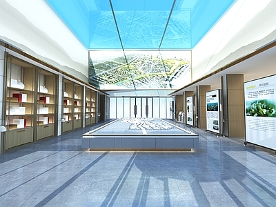 现代商业展厅 城市规划沙盘