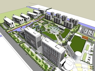 现代多层住宅 综合体