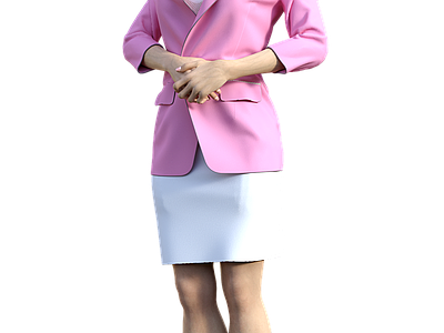 女人 文秘 行政 公关小姐姐 躬身欢迎动画