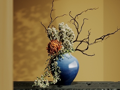 新中式花艺 花艺摆件 宋氏美学 陶瓷花瓶 艺术插花 盆景盆栽