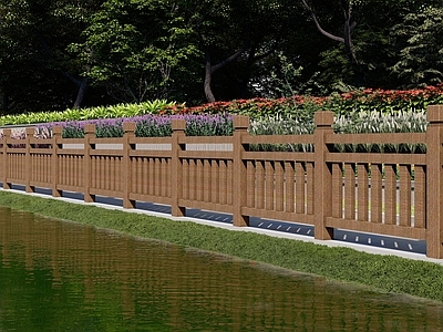 新中式简约围栏护栏 深圳河道护栏 深圳河道水泥护栏 水泥仿木护栏 深圳河道标准护栏 河道标准护栏
