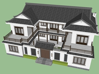 新中式中式四合院 四合院