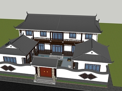 新中式中式四合院 四合院