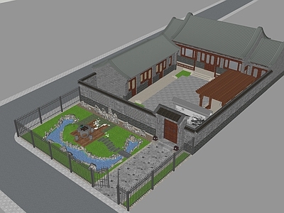 新中式中式四合院 四合院