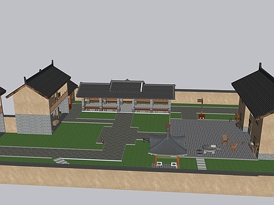 新中式中式四合院 四合院