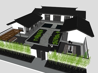 新中式中式四合院 四合院