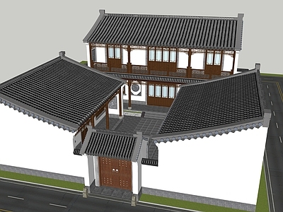 新中式中式四合院 四合院