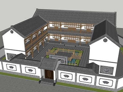 新中式中式四合院 四合院