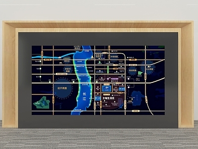现代其他展厅 地铁路线图展板