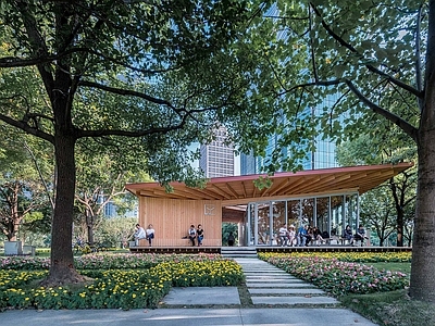 原木现代木屋 驿站 林下空间 中小建筑 活动空间 坡屋顶