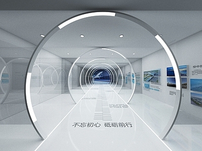 现代科技展厅 科技展厅通道