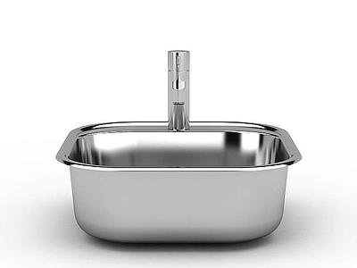 现代厨房不锈钢洗手池