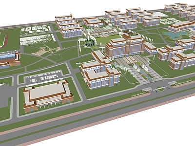 现代轻奢学校建筑 大学建筑 校园建筑 欧式校园建筑 校园景观 教学楼学校