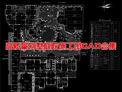 现代庭院 高质量 别墅庭院 花园 施工图