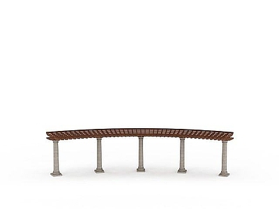 现代其他景观小品 庭院廊架