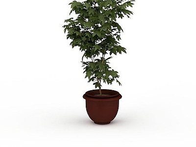现代办公桌 绿植盆栽