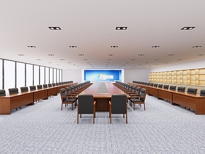 现代新中式会议室 大型会议室 会议室