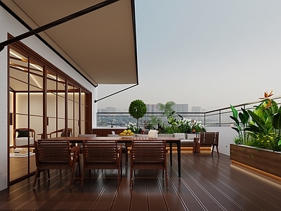 复古中古阳台 复古露台 中古露台