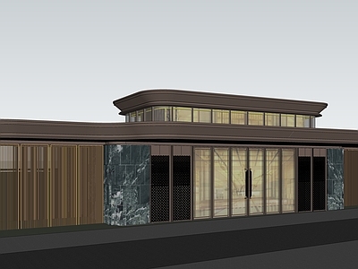 现代新中式入口大门 展示区大门 现代小区大门 新中式大门 主入口大门
