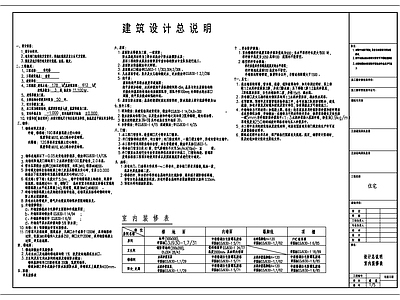 现代设计说明 住宅建筑总设计 施工图