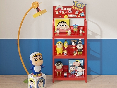 玩具 蜡笔小新玩具 玩具置物架 孟菲斯落地灯