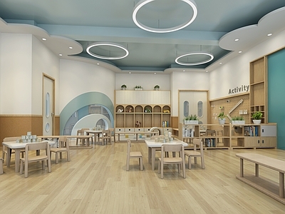 现代幼儿园 幼儿园教室 幼儿园活动教室 班级教室