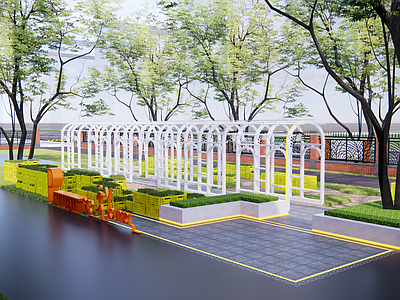 现代校园景观 校园农场 校园园艺体验区 植物园种植区 小区菜园 户外课堂区