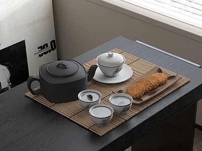 茶具 中式茶具组合 茶壶 茶杯 茶盘 月饼点心