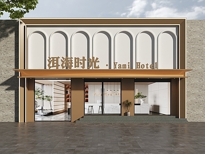 现代简约门头 酒店门头 民宿酒店门头 民宿门头 酒店民宿门头 简约门头