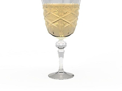 现代刻花高脚杯