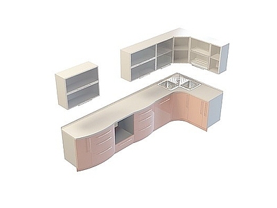 现代橱柜吊柜组合