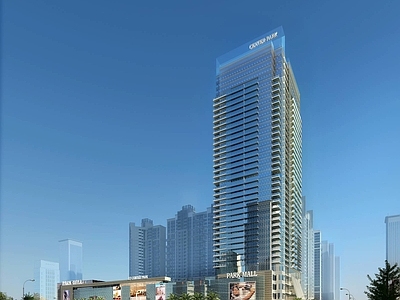 现代商场外观 现代城市综合体 商业综合体 高层办公楼
