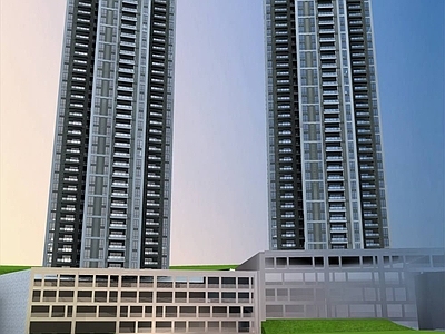 现代小高层住宅楼 现代高层商业住宅