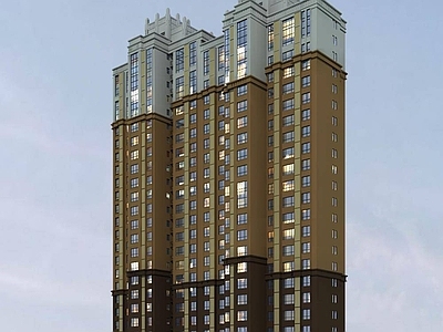 简欧小高层住宅楼 新古典风格高层住