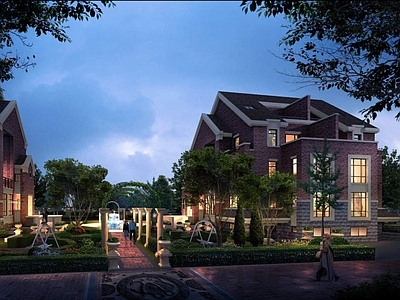 现代其他住宅外观 御景住宅小区 多层住宅