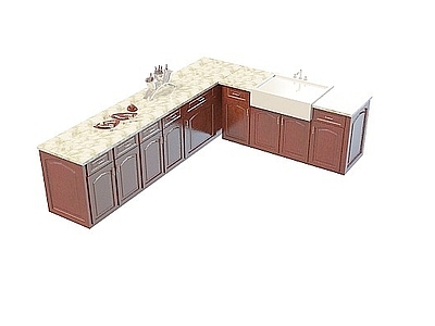 现代厨房整体橱柜