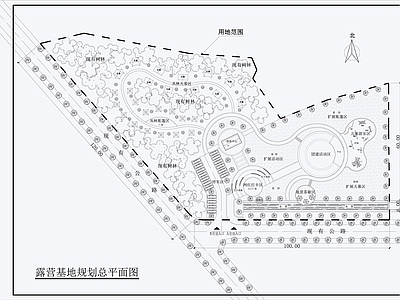 露营 天幕 丛林账篷 网红打卡 露营基地 平面图 施工图