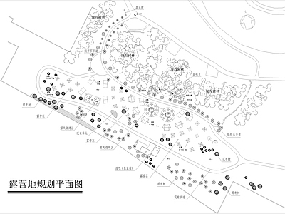 露营 驻唱露营地 户外酒吧 平面图 施工图