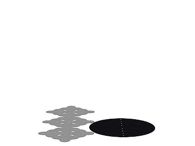 现代灰色镂空地毯