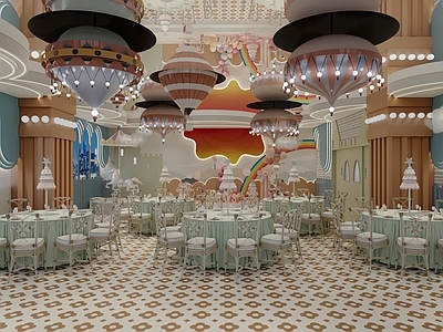 现代轻奢包厢 宝宝宴会厅 中餐的包厢