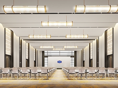 现代简约酒店餐厅 酒店餐厅 酒店报告厅 希尔顿