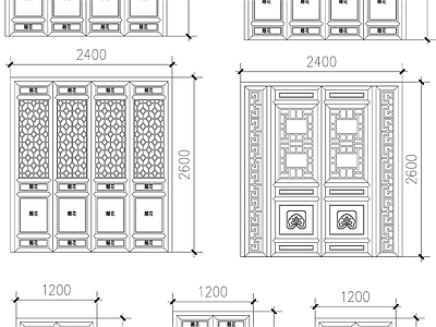 仿古建筑 古建筑窗 施工图