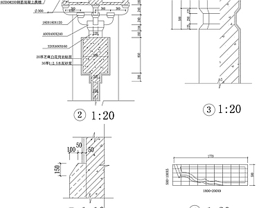 仿古建筑 牌坊 施工图