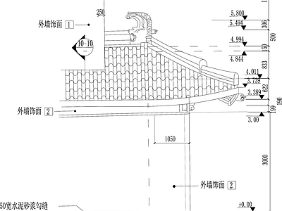 屋檐节点 古建檐口 施工图