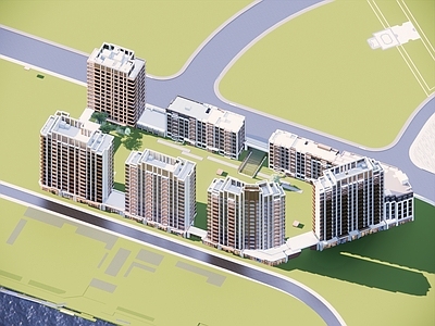 现代欧式高层住宅 浦东三林海派社区 海派围合社区 石库门风格